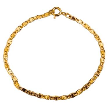 Imagem de Pulseira Infantil Elos Piastrine de Estrela Folheado em Ouro 18K SoftJoias