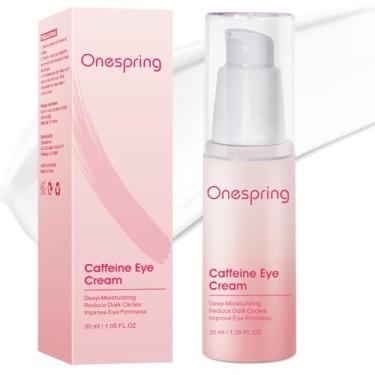 Imagem de Onespring Creme para os olhos com cafeína 1,05 Fl Oz, tratamento para olheiras para mulheres e homens, creme para olhos para linhas finas, rugas, inchaço, creme hidratante para hidratação, OSP4859
