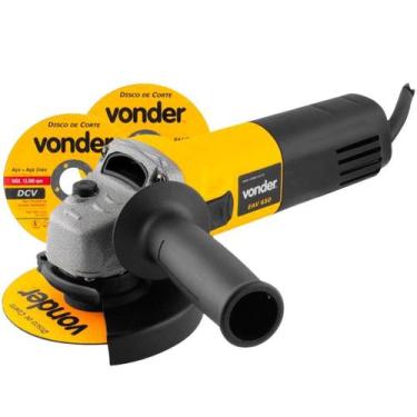 Imagem de Esmerilhadeira Angular 115mm 4.1/2 Pol. 650W com 3 Discos - VONDER