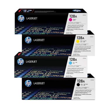 Imagem de Kit 4 Toners Hp Original 128a Ce320a Ce321a Ce322a Ce323a