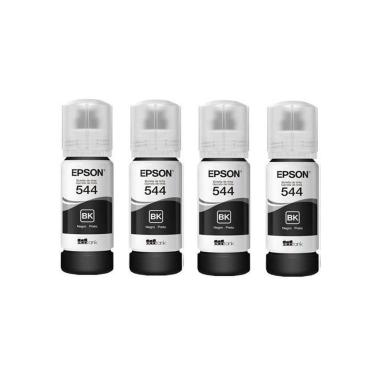 Imagem de Kit 4 Tintas Epson 544 T544 Preto Original Para Impressora L-3110 L-3150 L-3250 - Refill
