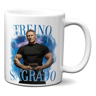 Imagem de Caneca Engraçada Academia Treino Sagrado Monstro Musculação (Branca)