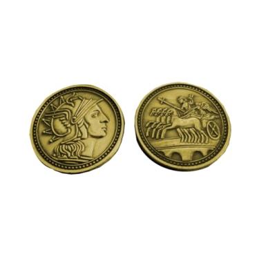 Imagem de The Broken Token - Roman Gold Coin - Fantasy Coins 30mm Metal Novelty Coins - Cosplay and TTRPG Game Pieces - Pack of 10