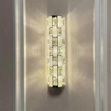 Imagem de Lâmpada De Parede LED Moderna De Cristal Luxo - Decoração De Arte Fashion Para Sala De Estar, Quarto, Villa, Hotel, Escadaria E Corredor (Estilo 8 D12H50CM)