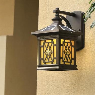 Imagem de Lâmpada De Parede Solar Simples À Prova D 'água Contemporânea Ao Ar Livre, Adequada Para Varanda, Corredor, Pátio, Porta De Villa, Hotel, Iluminação De Decoração De Jardim (9215B H31CM Sola)