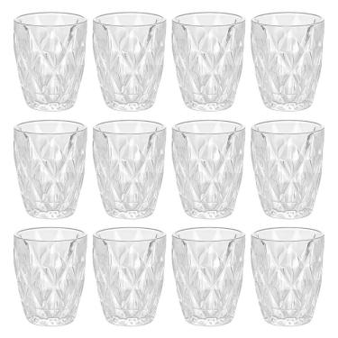 Imagem de Jogo Copos Vidro Diamond Transparente 270ml 12pçs - Lyor