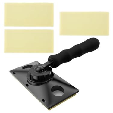 Imagem de Aparador de afiador de tinta com 3 pastilhas de substituição, ferramenta de corte de tinta rápida, lavável para canto de parede e aparador de borda com alça rotativa, ferramenta manual para pintura de