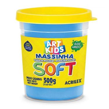 Imagem de Massa de modelar Soft 500g Azul 109 Acrilex