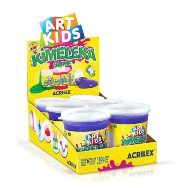 Imagem de Kimeleka Slime Art Kids 180g - Violeta 516 - 6 Unidades - Acrilex