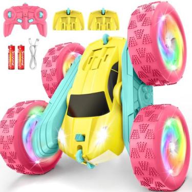Imagem de Carro de controle remoto FDCTR Stunt 4WD com luzes RGB para meninas 5-