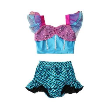Imagem de Conjunto De Maiô De Princesa Sereia Para Meninas, Moda De Verão Para P