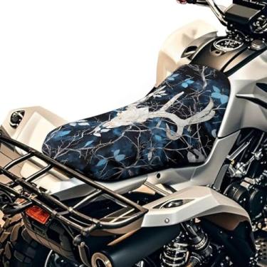 Imagem de Wanyint Capa de assento respirável para quadriciclo 64 x 25 cm, resistente a UV e impermeável, protetor de assento de quatro rodas para calor de verão, ajuste universal Honda/Polaris/Kawasaki