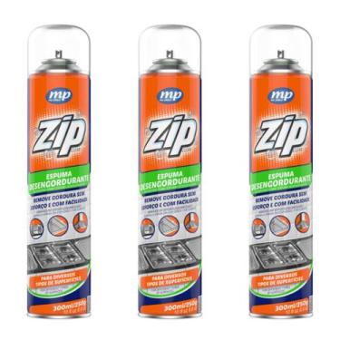 Imagem de Kit 3 espuma desengordurante limpeza pesada sem esforço zip 300ml my p