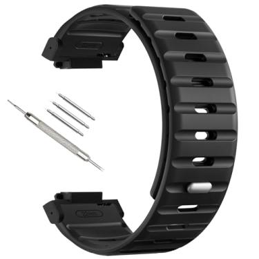 Imagem de Pulseira de silicone compatível com Casio G-Shock DW-5600/8900, design de fivela magnética durável, pulseira esportiva macia e respirável à prova d'água para GA-100/GW-B5600/GB-5600 /GW-6900 (preto)