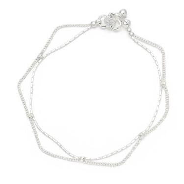 Imagem de Tornozeleira Bali Renda Indiana Pikun Prata Clara - Lojas La&Ny