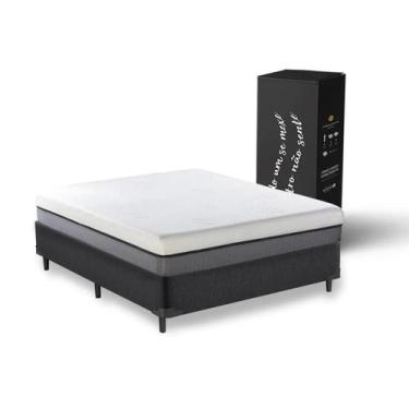 Imagem de Kit Colchão na caixa Original 12 anos de garantia Com Base Box Suede P