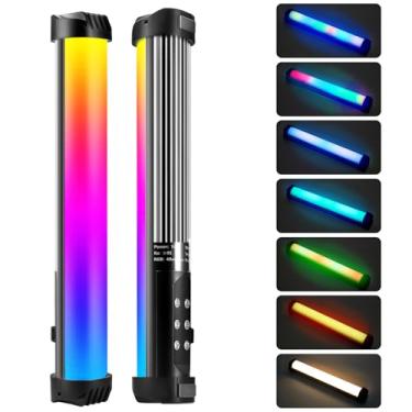 Imagem de Kalofaye Varinha de luz RGB portátil, varinha de luz para fotografia, 2500-9000K CRI 95+, tubo de luz recarregável com atração magnética para fotografia Vlog TIK Tok