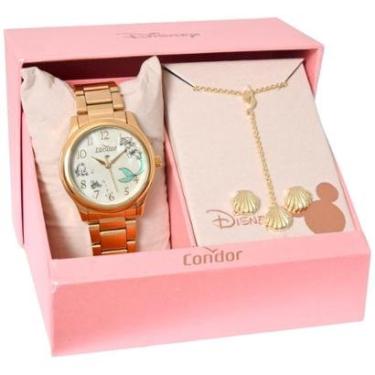 Imagem de Relógio Pequena Sereia Condor Feminino Dourado Original-Feminino