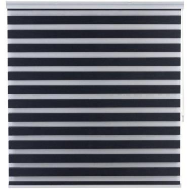 Imagem de Persiana de Enrolar Dia e Noite Cinza Escuro 120x165 Just Home Collection