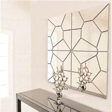 Imagem de Espelho Decorativo Quadrados Grande Acrílico 1,60Mx 0,40M