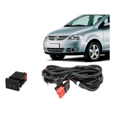 Imagem de Kit Chicote E Botão Interruptor Milha Fox Crossfox 04 A 09