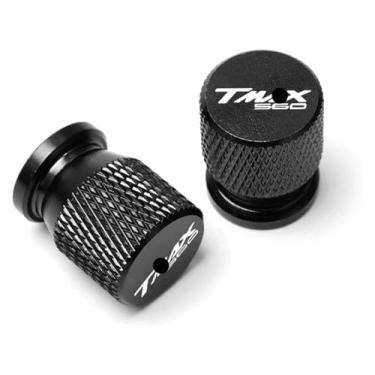 Imagem de Compatível com T-MAX TMAX 560 560 T-Max560 TMAX560 2020-2024 Nova motocicleta CNC válvula de pneu porta de ar tampa acessórios (preto)