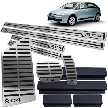Imagem de Descanso Soleira Pedaleira Automático Citroen C4 Hatch Preto