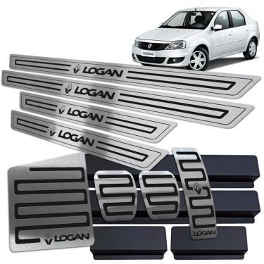 Imagem de Descanso + Pedaleiras + Soleiras Logan 2011 A 2013 Preto BR