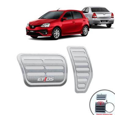 Imagem de Pedaleira Automático Toyota Etios Platinum 2014 A 2019 Prata