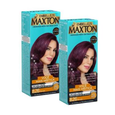 Imagem de Kit 2 Tintura Creme Maxton Marsala 8.26
