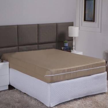 Imagem de Capa de Colchão Solteiro 25cm com Zíper Protetor de Malha Lisa 1 Peça 