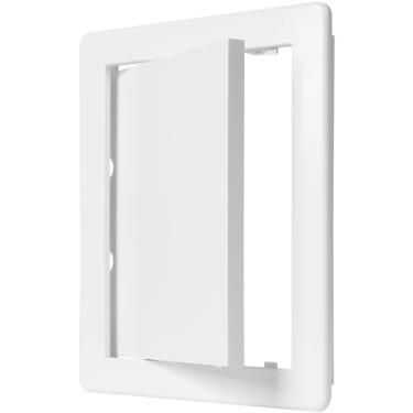 Imagem de Painel de acesso de plástico branco de 15,2 cm x 20,3 cm. Painel de porta do eixo de serviço. Encanamento, eletricidade, aquecimento, painel de acesso à parede de alarme para drywall. Tampa do