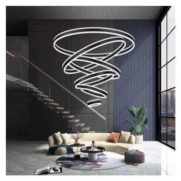 Imagem de Decoração Escandinava para Casa, Lustre de Escada (regulável), Lustres para Sala de Estar, Quarto e Sala de Jantar, Luminárias de Teto, Luminárias LED Internas Luminária Lustre