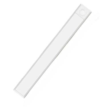 Imagem de Arandela de Parede em Formato de Barra, Luminária com Sensor de Movimento, Sem Fio e Recarregável para Interior de Portas e Armários(2,40CM | BRANCO)