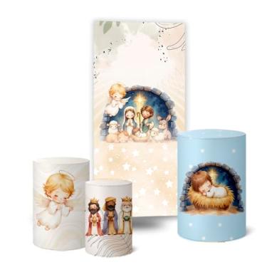 Imagem de Trio Capas Cilindro + Painel Lateral Romano Natal (K5NAT0063)