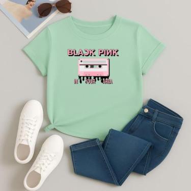 Imagem de Camiseta 100% Algodão Estampa Blackpink In Your Area 612 Manga Curta K