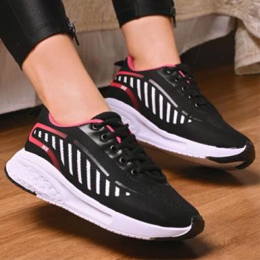 Imagem de Tênis Academia Treino Feminino Fitness - Dix Shoes, Preto, 36