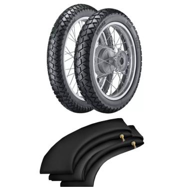Imagem de Kit Pneu 410-18 + 90/90-19 Tr300 Vipal