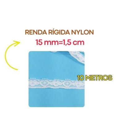 Imagem de Renda Rígida Poliamida 20mm 37mm 50mm 100mm Várias larguras Nylon RNyl