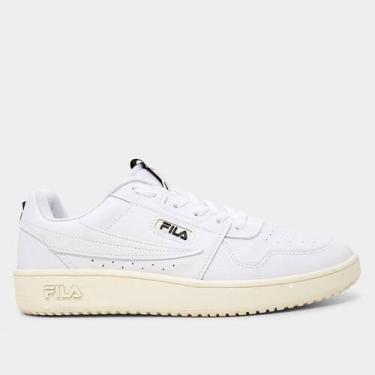 Imagem de Tênis Couro Fila Acd Classic Masculino, Branco, Marrom, 39