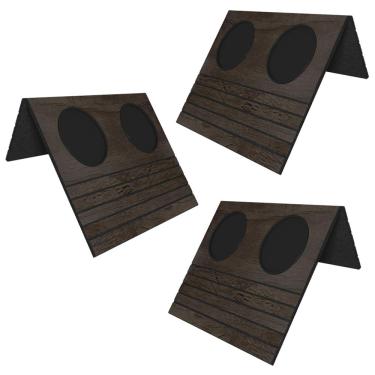 Imagem de Kit 03 Esteiras Bandeja Com Suporte Para Copos Para Sofá MDF Tabaco - Gran Belo