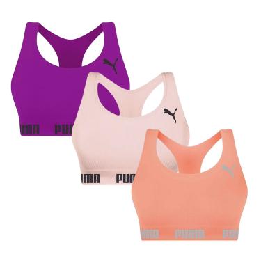 Imagem de Kit 3 Tops Puma Nadador Sem Costura Feminino