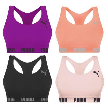 Imagem de Kit 4 Tops Puma Nadador Sem Costura Feminino