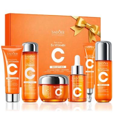 Imagem de Conjunto de cuidados com a pele UZTUZT hidratante com vitamina C e nia