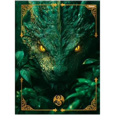 Imagem de Kit de Cadernos Brochurão, Foroni, Capa Dura, Drakos, 80 Folhas, Pacote com 5