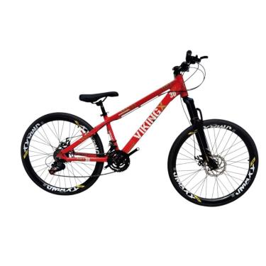 Imagem de Bicicleta 26 VikingX Tuff30 24v Freeride Mecânico Pneu Slick Fino Preto1.50-Unissex