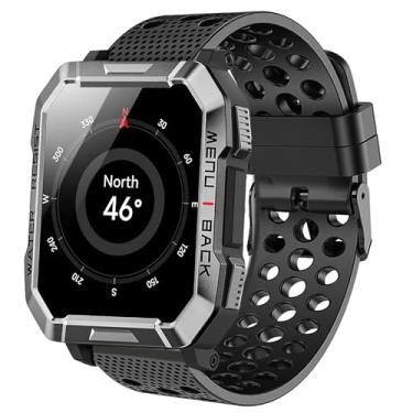 Imagem de Lamshaw Pulseira esportiva de substituição de silicone Blackview de 20 mm e 22 mm com fivela de metal compatível com relógio inteligente IOWODO W60, R30 Pro, R50, compatível com Blackview W60, R30 Pro