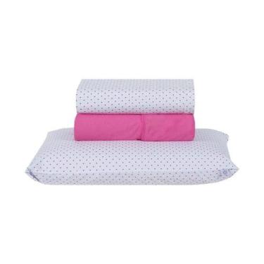 Imagem de Jogo De Lençol 3 Peças Solteiro Percal 180 Fios Homme 60% Algodão 40% 