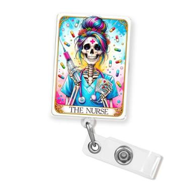 Imagem de Carretel de crachá Enfermeira Enfermeira Enfermeira Engraçada CNA RN NICU LPN Flebotomia Estudante de Enfermagem Pediátrica Farmácia Técnica Cirúrgica Médica Retrátil com Clipe Jacaré Suporte para