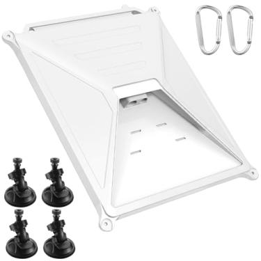 Imagem de Pangda Capa protetora de silicone compatível com mini prato Starlink com 4 ventosas, 2 mosquetões, capa resistente ao clima à prova de choque e kit de montagem para trailer, barco, teto de carro